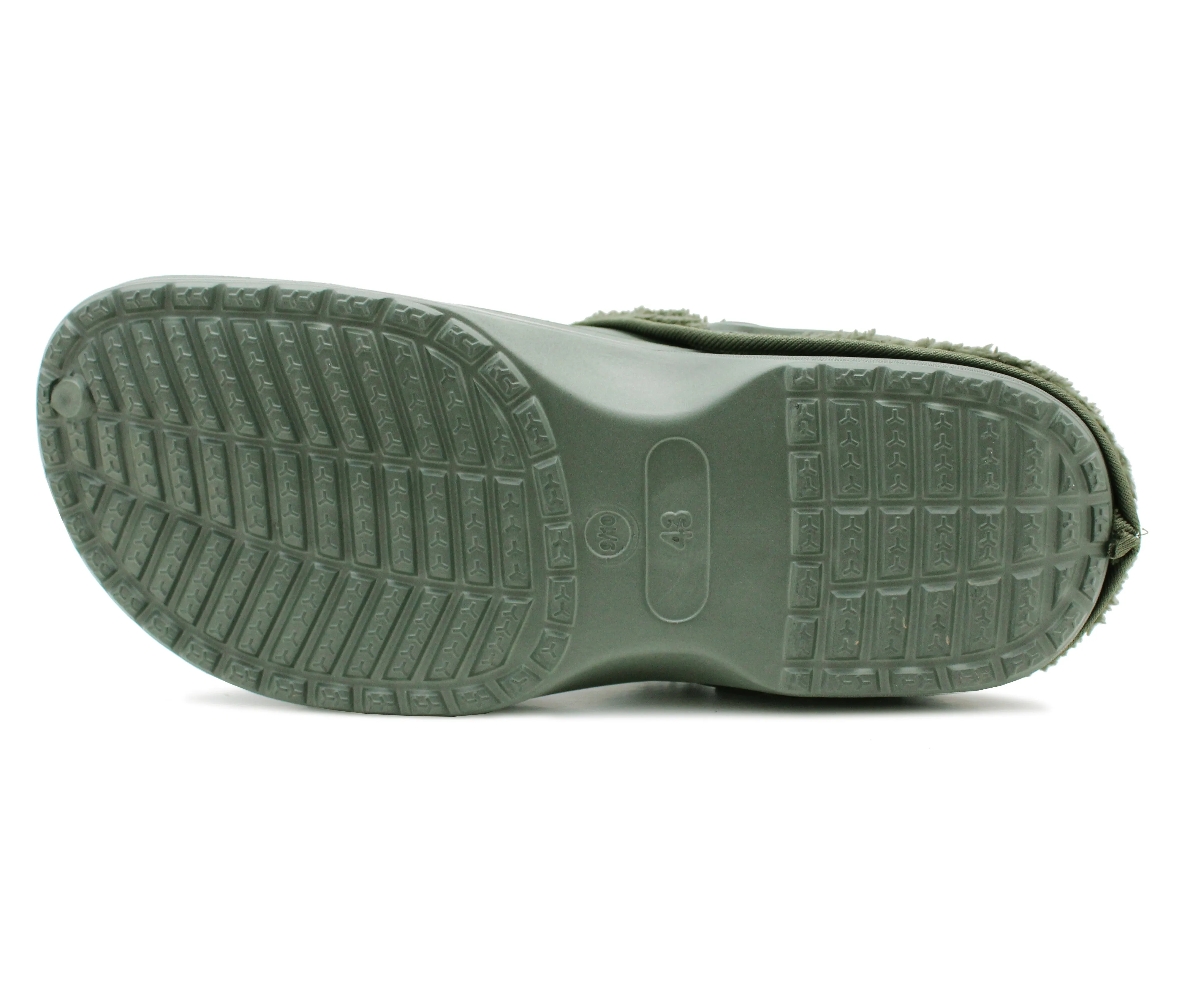 Mens Clogs Warm Fur Lined Thermal Garden Khaki Clogs Slip On Lightweight EVA Slippers Indoor House Shoes Shower Sandals