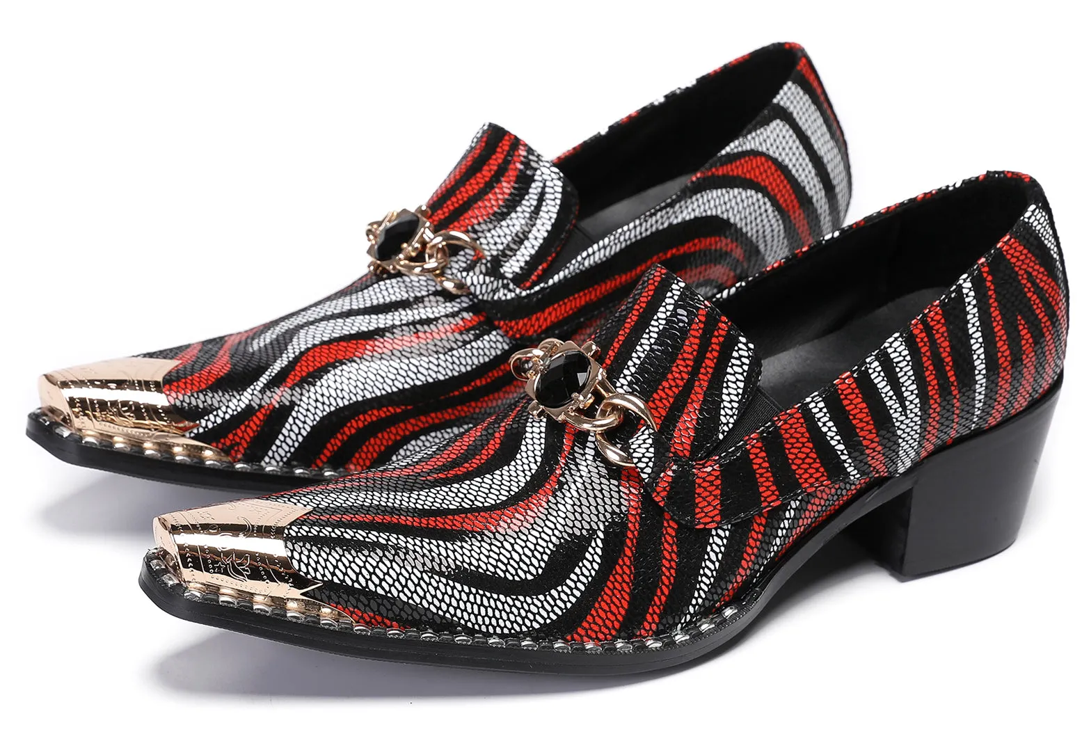 Mens Disco Party Casual Western Loafers