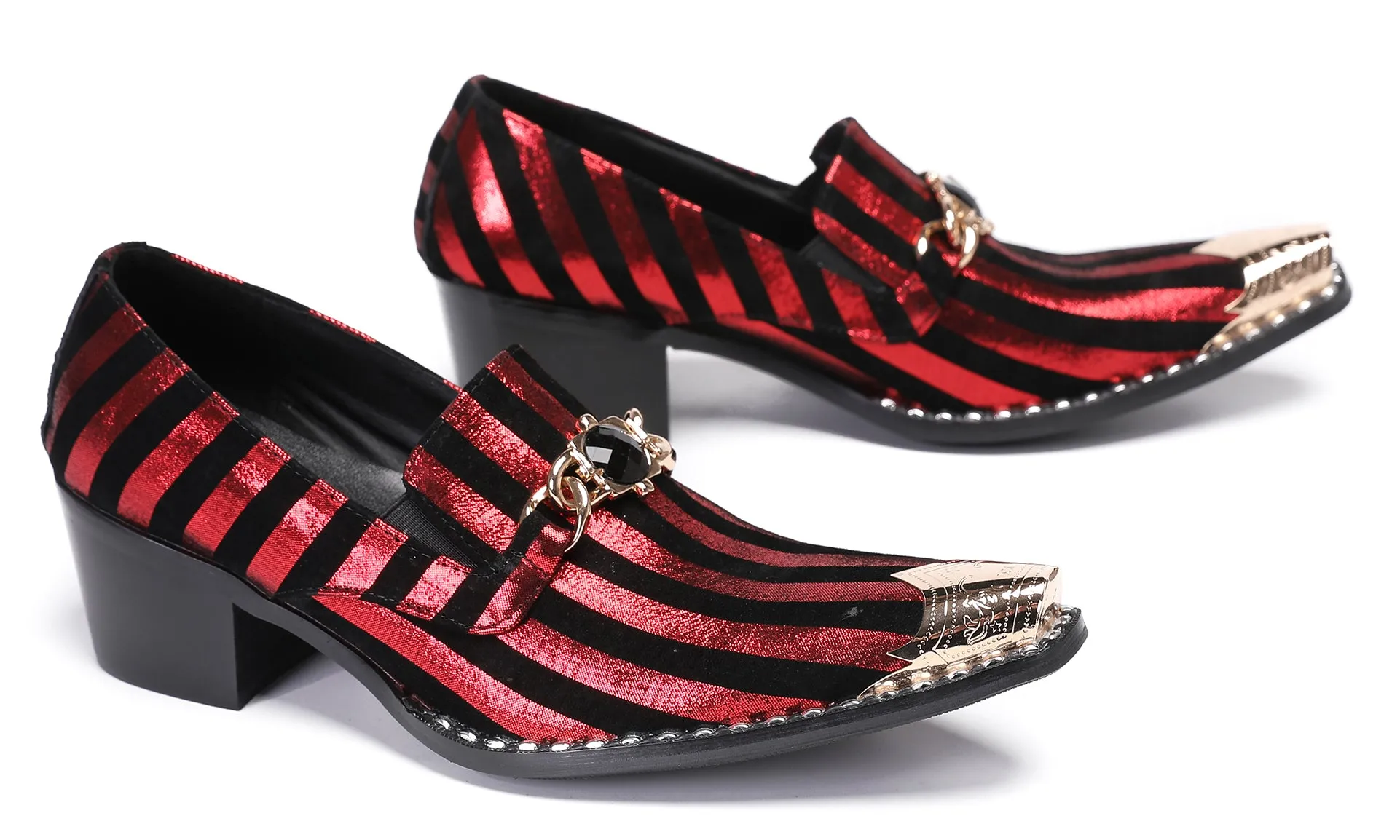Mens Disco Party Casual Western Loafers