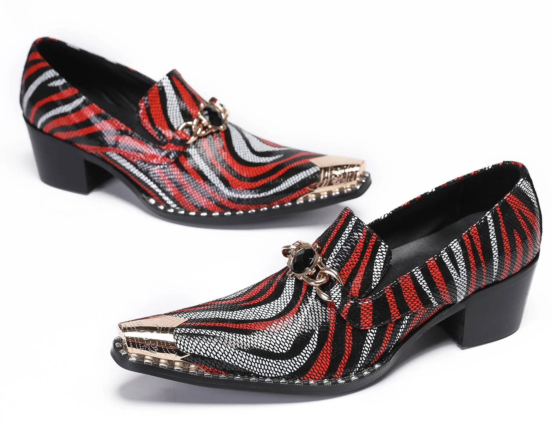 Mens Disco Party Casual Western Loafers