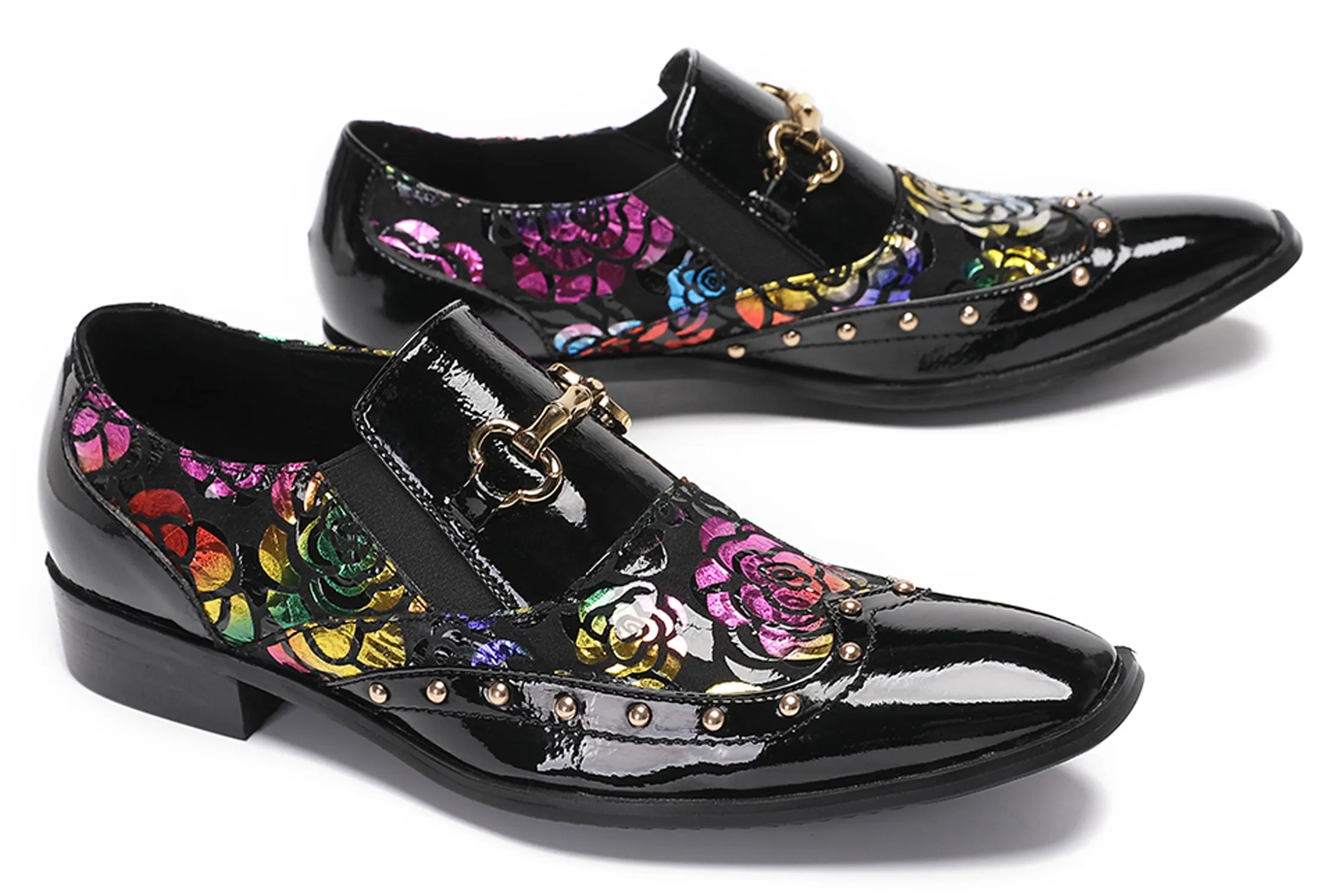 Men's Gold Chain Casual Dress Loafers