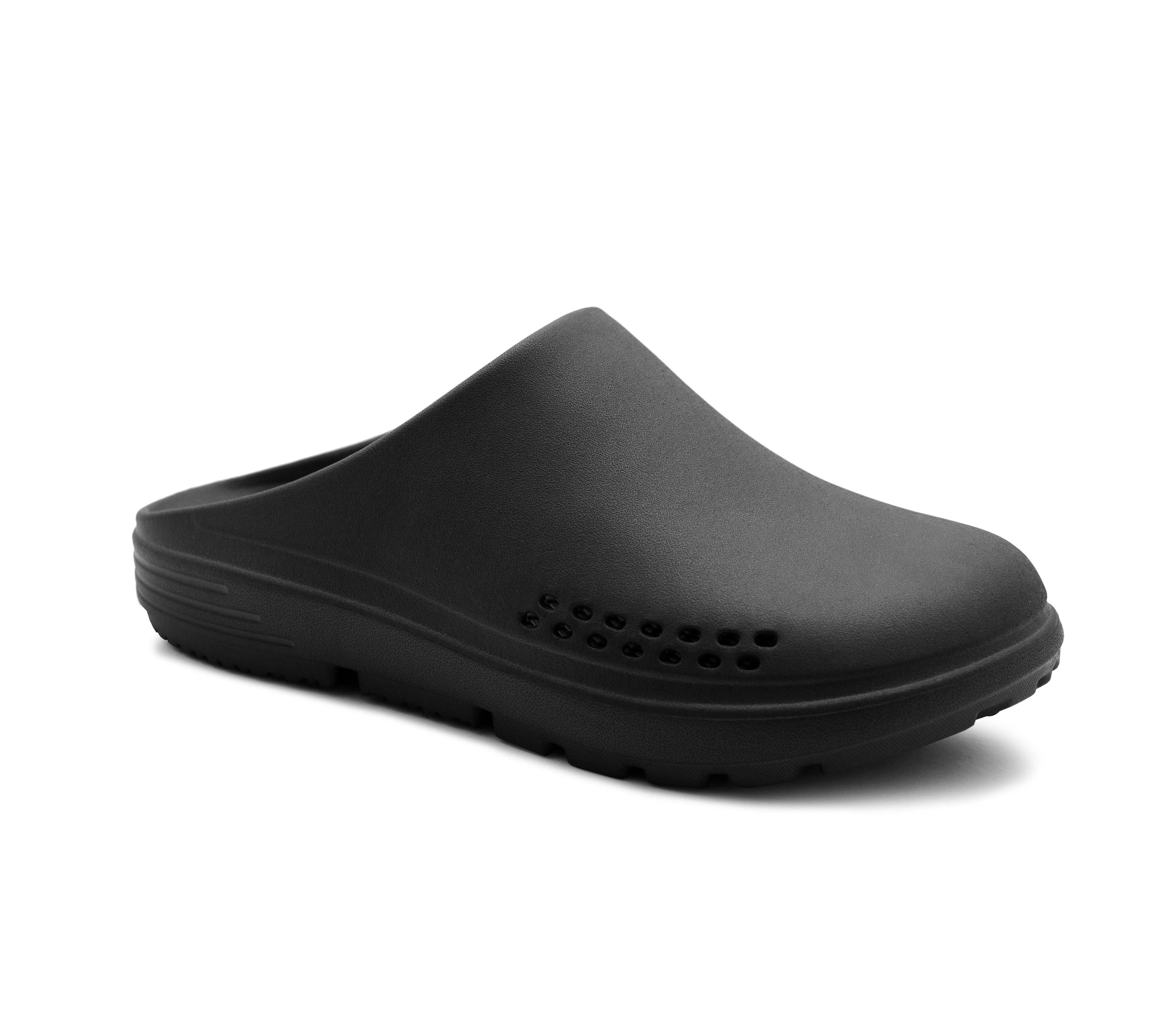 Mens Lightweight Garden Clogs Black EVA Slip On Backless Breathable Summer Beach Hospital Casual Slippers Water Shoes