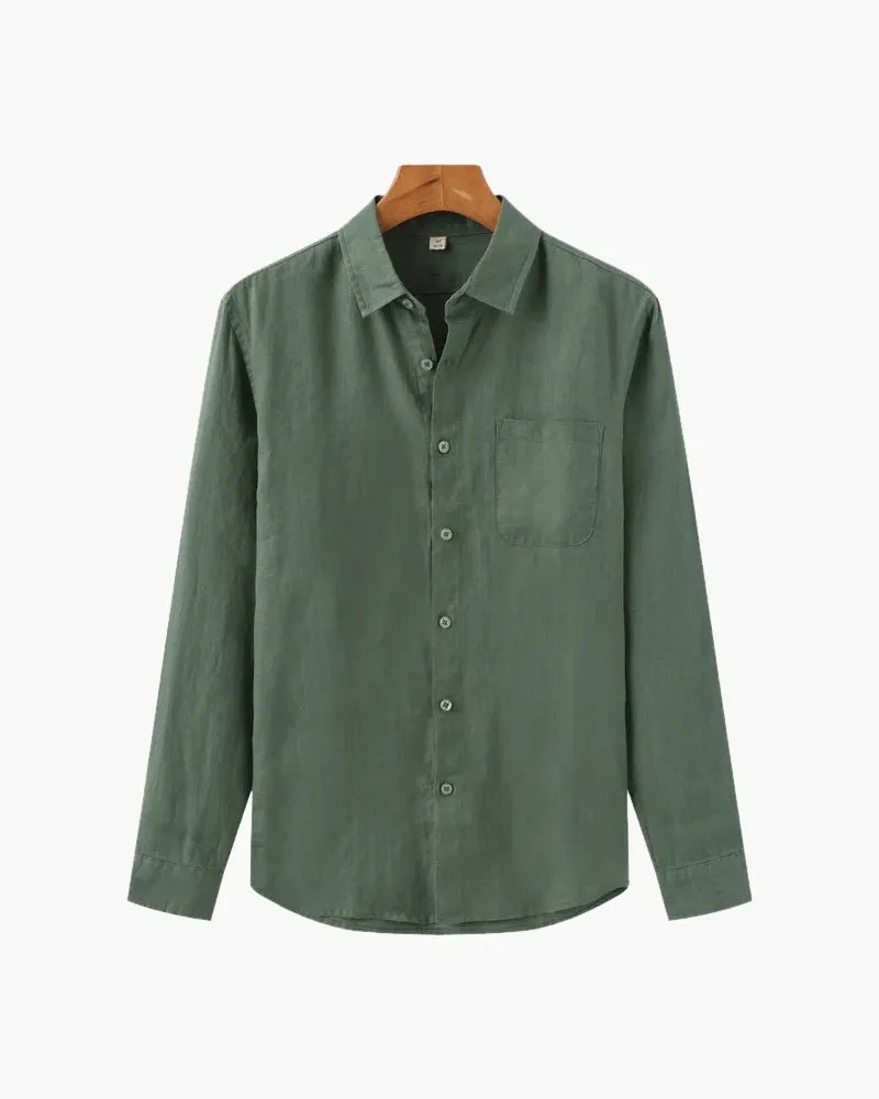Men’s Linen Shirt – Long Sleeve – Smart Casual Essential