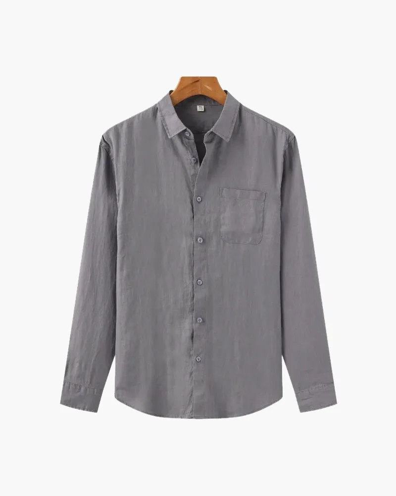 Men’s Linen Shirt – Long Sleeve – Smart Casual Essential