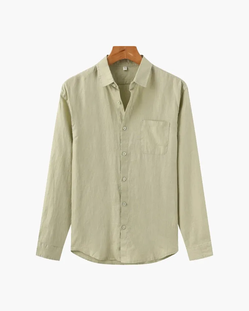 Men’s Linen Shirt – Long Sleeve – Smart Casual Essential