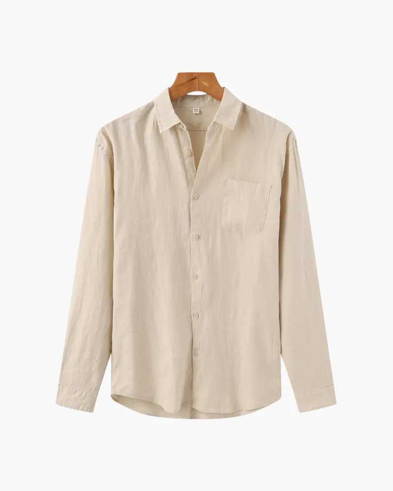 Men’s Linen Shirt – Long Sleeve – Smart Casual Essential