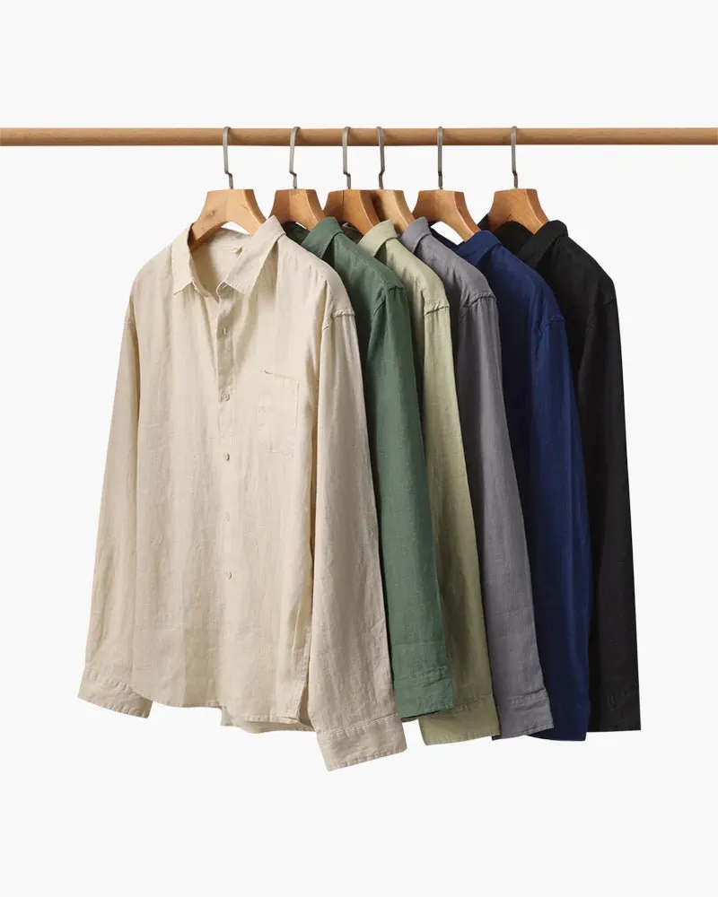 Men’s Linen Shirt – Long Sleeve – Smart Casual Essential
