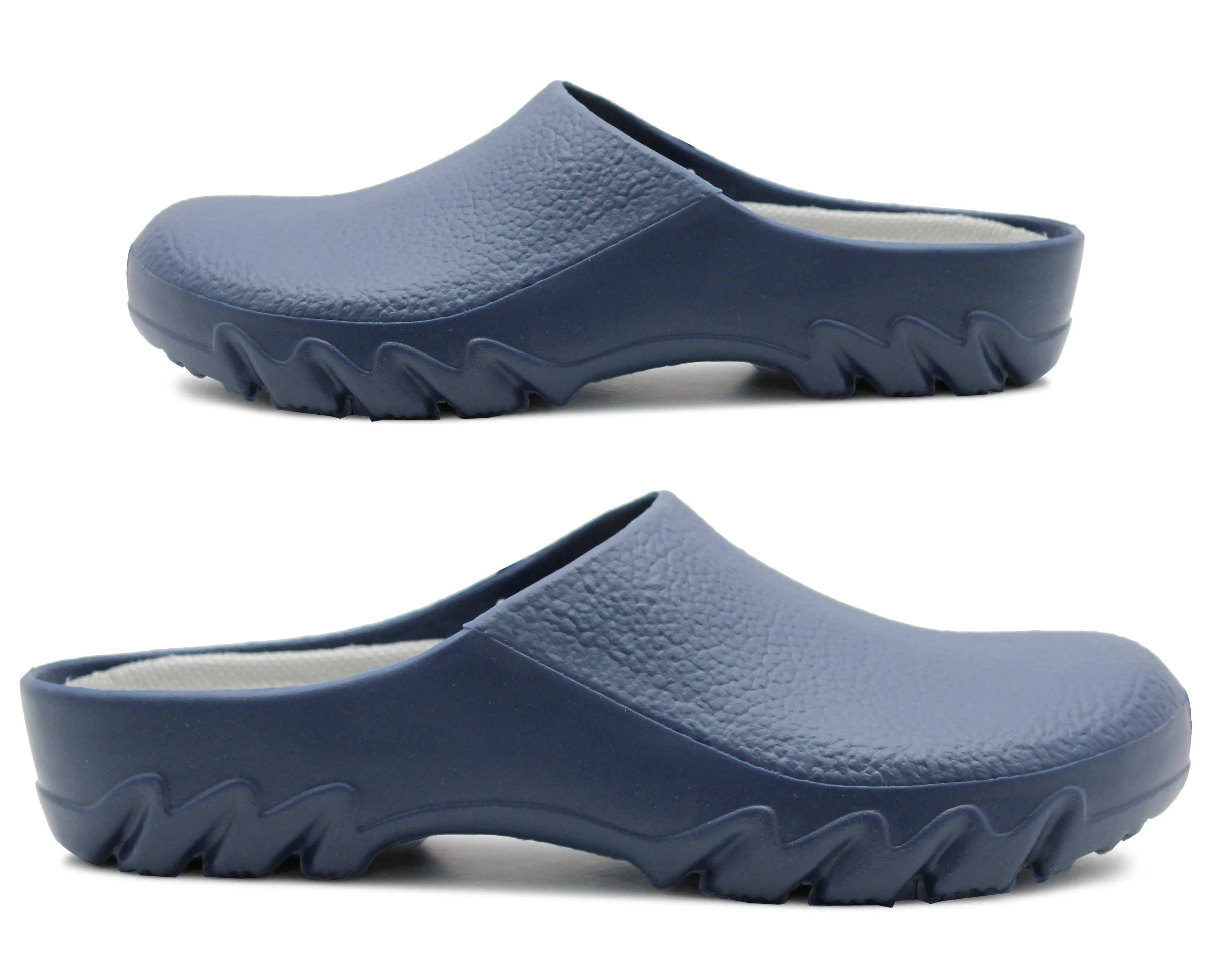 Mens Slip On Garden Clogs Navy Waterproof Backless Wellies Gardening Welly Slides Water Shoes