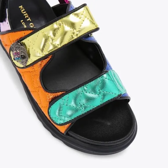 Metallic Quilted Rainbow Orson Sandals Kurt Geiger Kids Girls 12