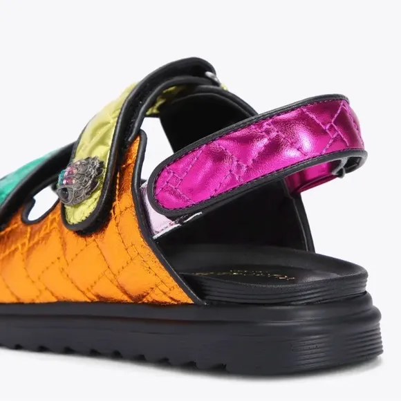 Metallic Quilted Rainbow Orson Sandals Kurt Geiger Kids Girls 12