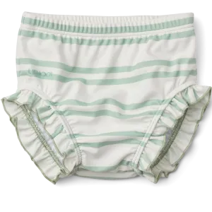 Mila Stripe Baby Swim Pants (Creme De La Creme/Dusty Mint)