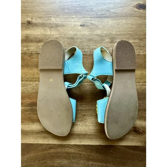 Mini Boden Blue Lion Raffia Sandals 31EU/13US
