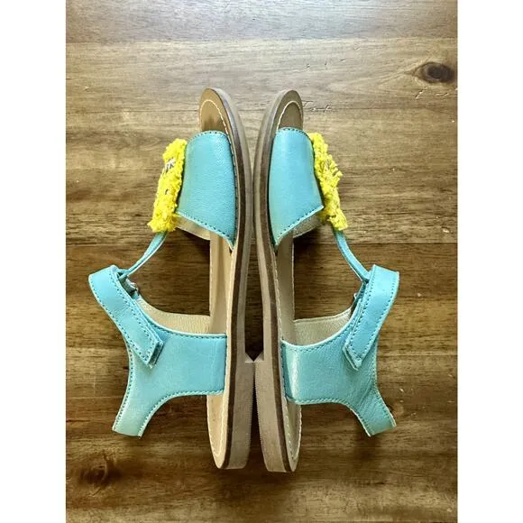 Mini Boden Blue Lion Raffia Sandals 31EU/13US
