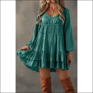 Mist Green Puff Sleeve Mini Dress: Slay  in Needful Things! 👗💚