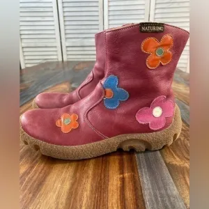 Naturino Floral Boots Girls Size 36