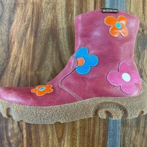 Naturino Floral Boots Girls Size 36
