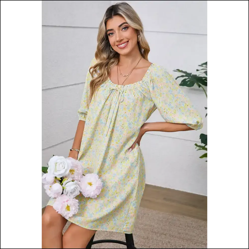 Needful Things: Chic Green Floral Mini Dress – Warning: May Cause Excessive Compliments 😈
