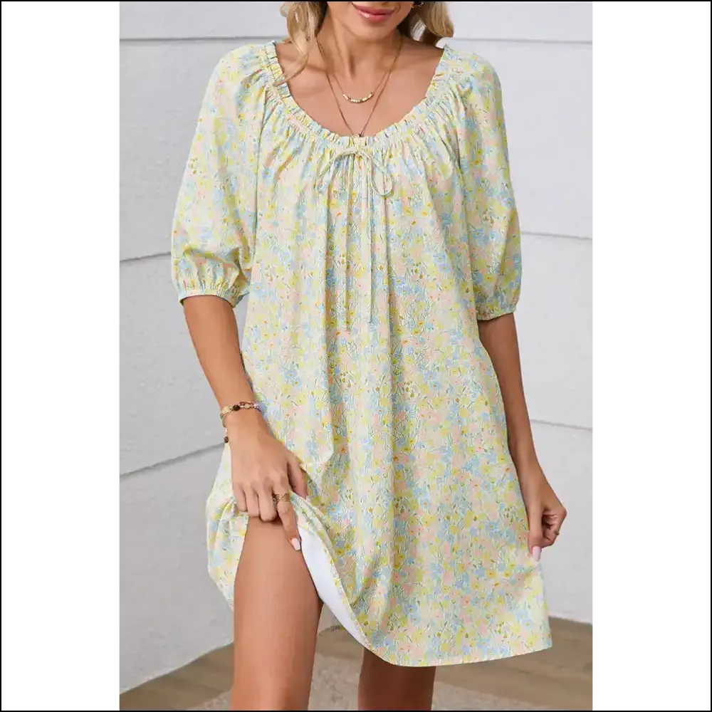 Needful Things: Chic Green Floral Mini Dress – Warning: May Cause Excessive Compliments 😈