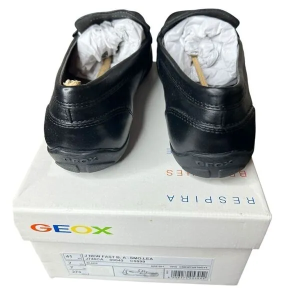 NEW Geox Boys' Penny Loafers Black Size 41C EU / 7C US (Big Kid)
