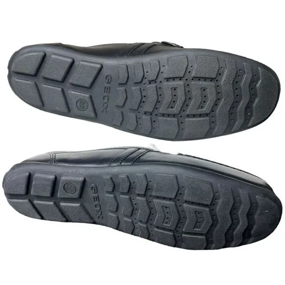 NEW Geox Boys' Penny Loafers Black Size 41C EU / 7C US (Big Kid)