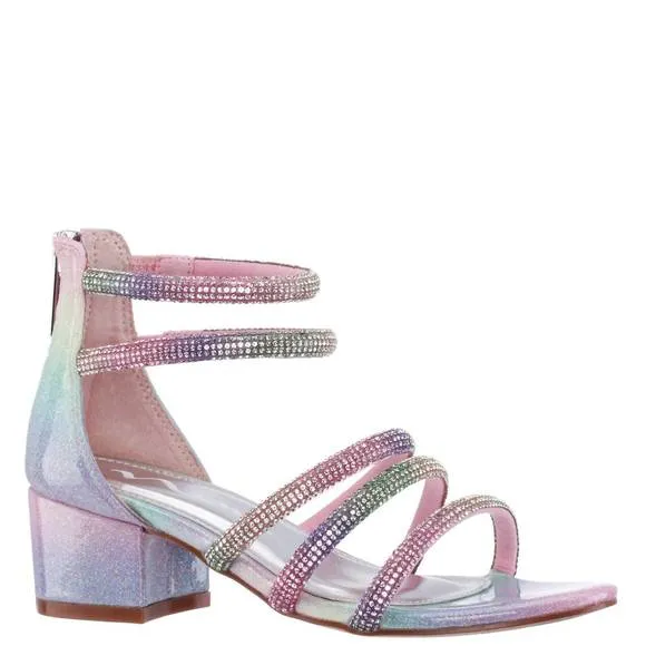 NEW NINA kid's sparklar sandals in rainbow
