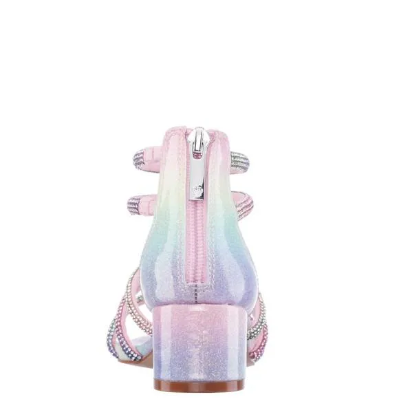 NEW NINA kid's sparklar sandals in rainbow