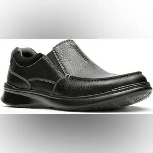 NIB Clarks Men’s Cotrell Black Oily Leather Loafers in size 15