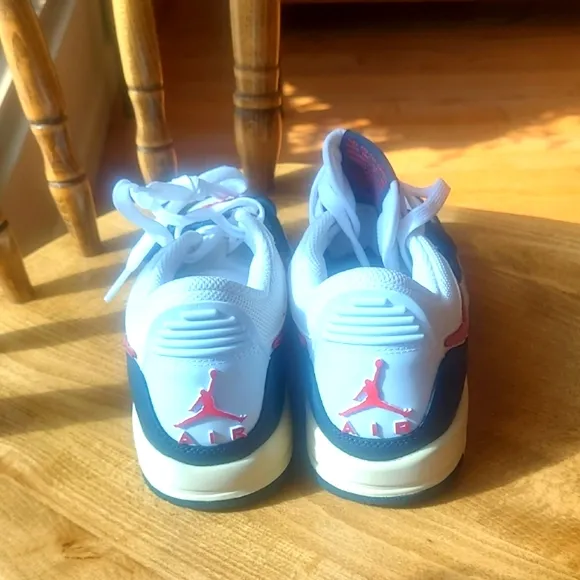 Nike Jordan Kids Sneakers - White and Blue with Red Accents
