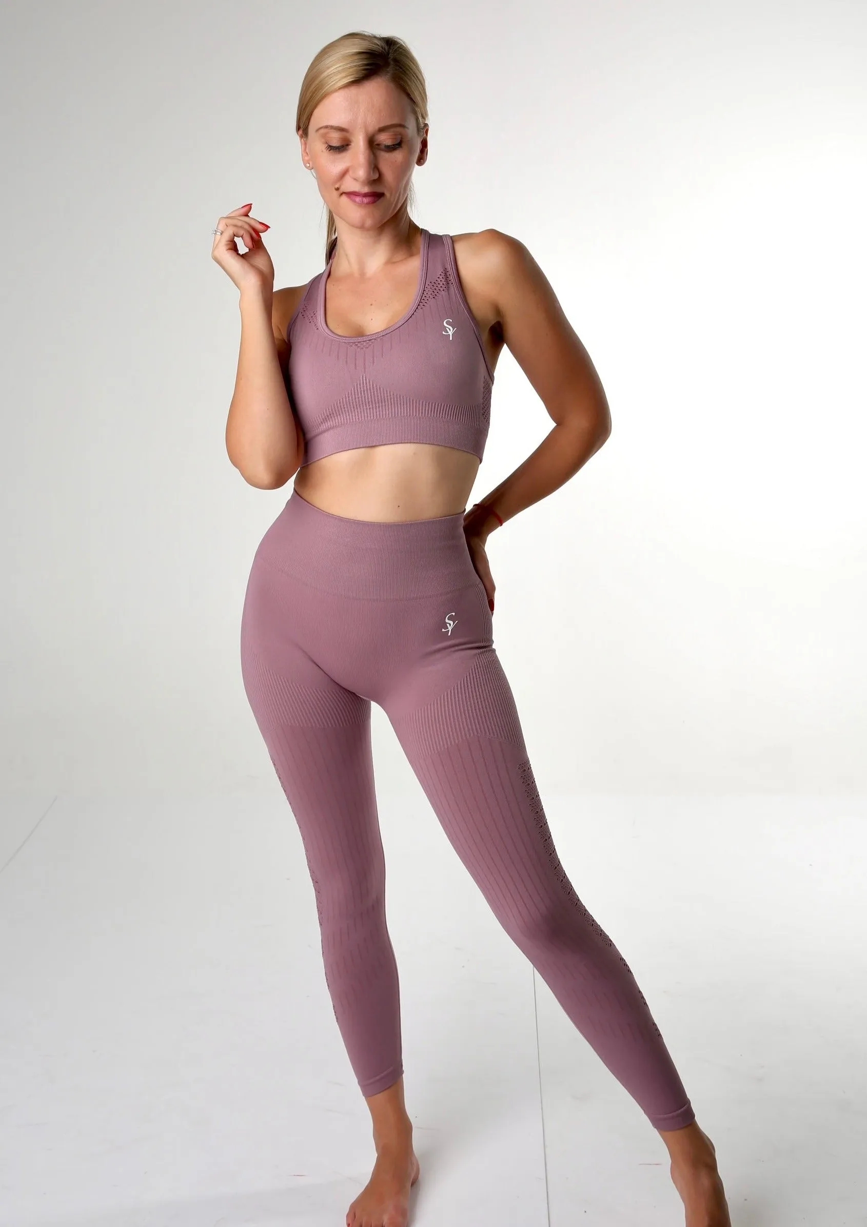 'NirvanA'' Dusty Rose - 3 Piece Yoga Set.