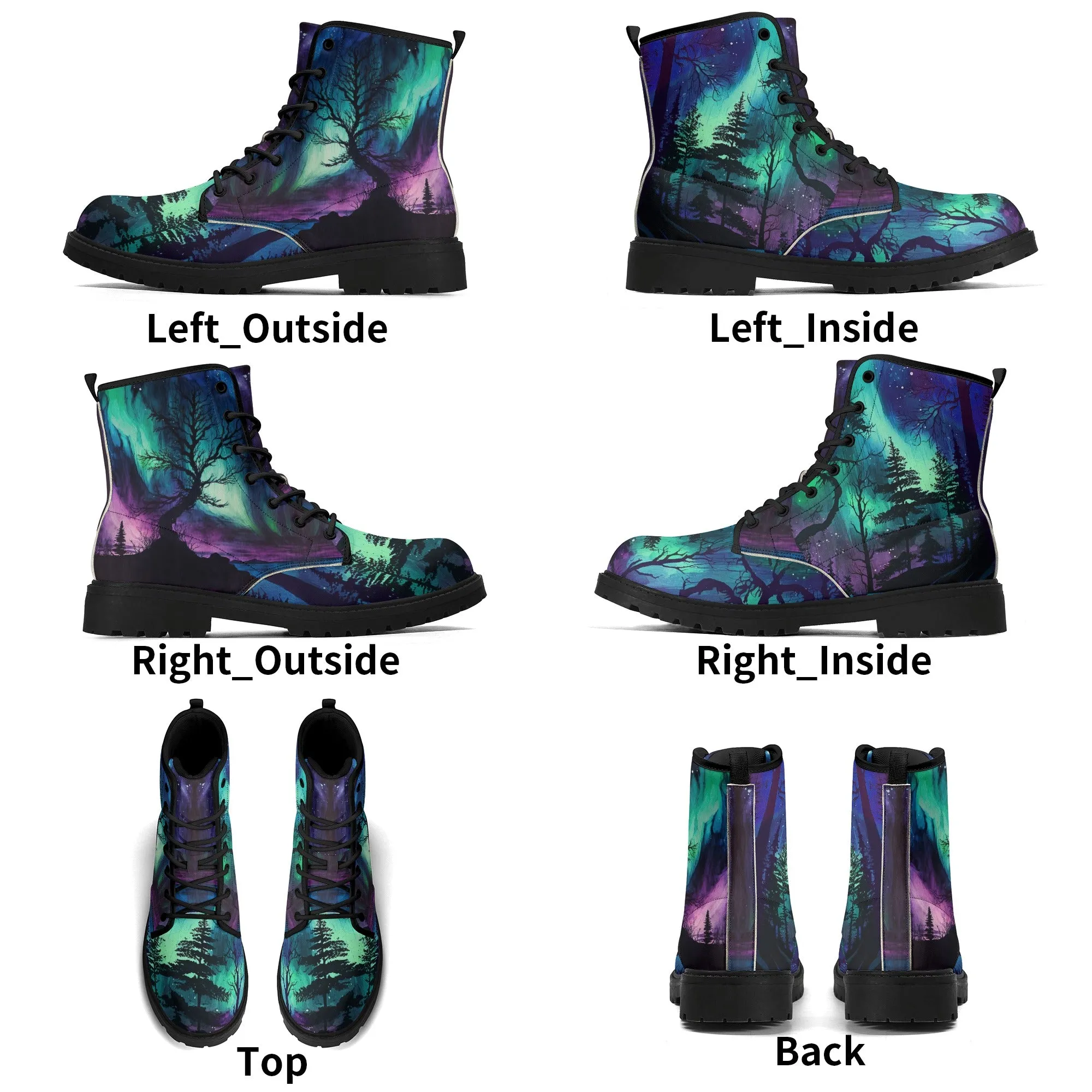 Northern Lights Mens Black Vegan Boots