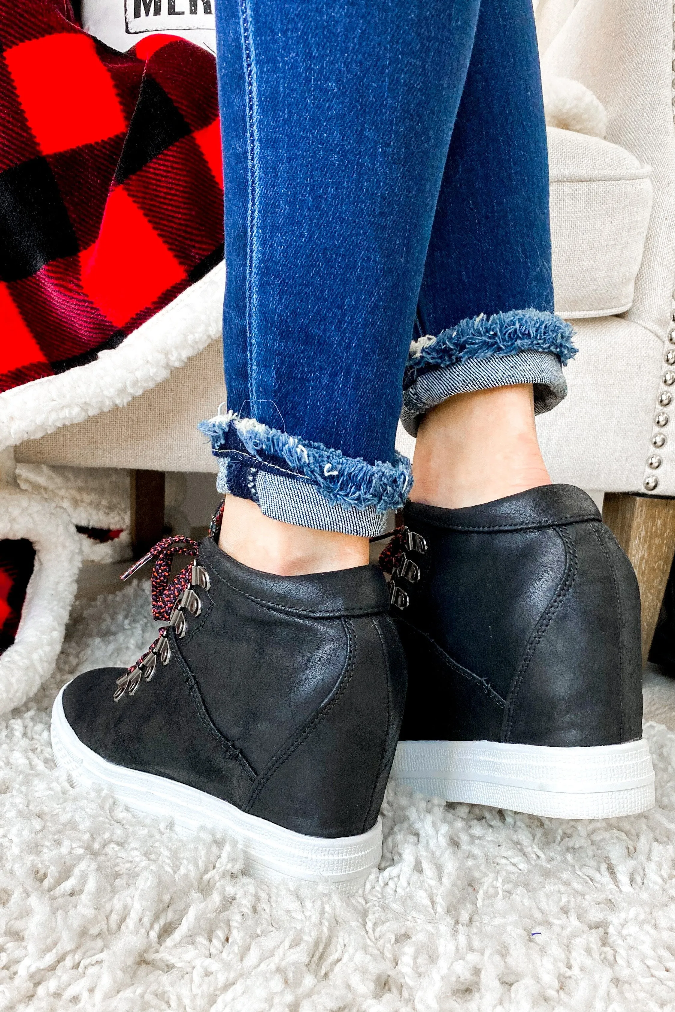 Not Rated Tibi Wedge Sneakers- Black