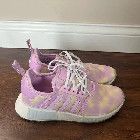 NWOT Adidas J Bliss Lilac and Yellow Sneakers