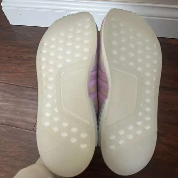 NWOT Adidas J Bliss Lilac and Yellow Sneakers