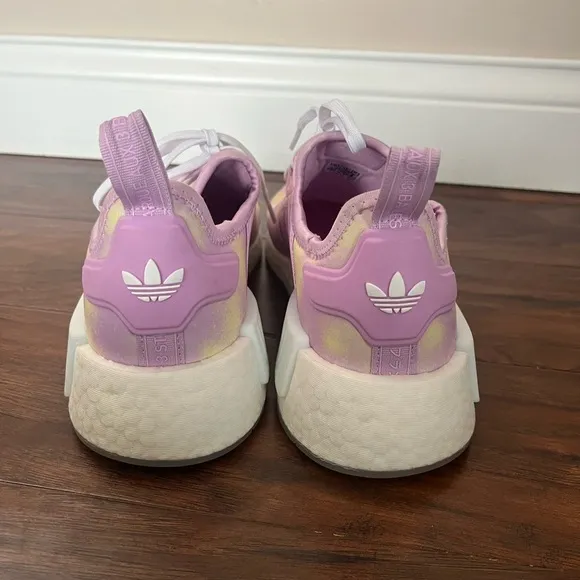 NWOT Adidas J Bliss Lilac and Yellow Sneakers