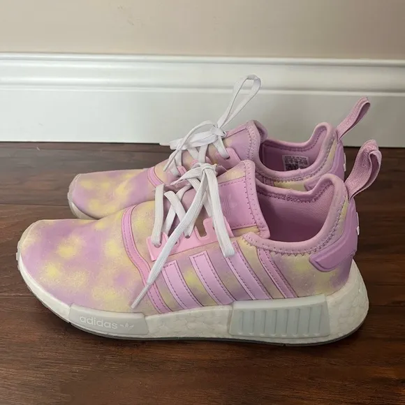 NWOT Adidas J Bliss Lilac and Yellow Sneakers