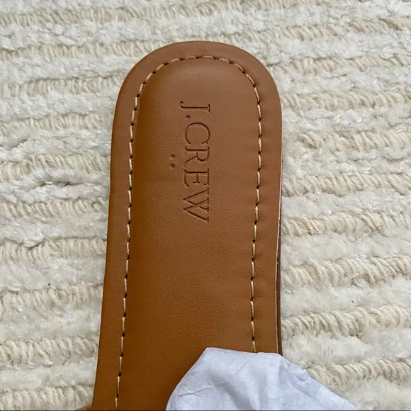 NWT J. Crew calf hair beachside slide sandals