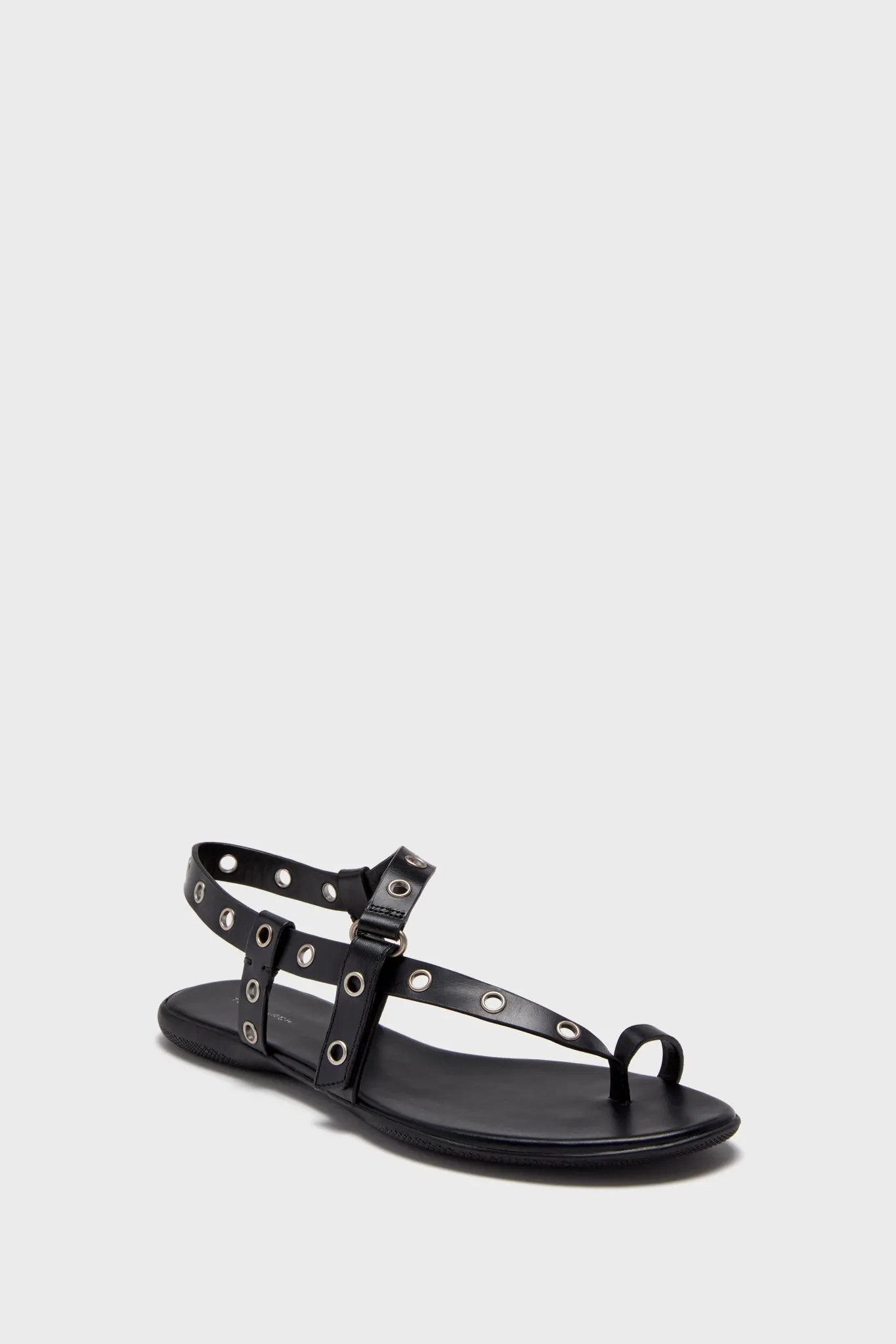 Perfect Black Eyelet Thong Sandal