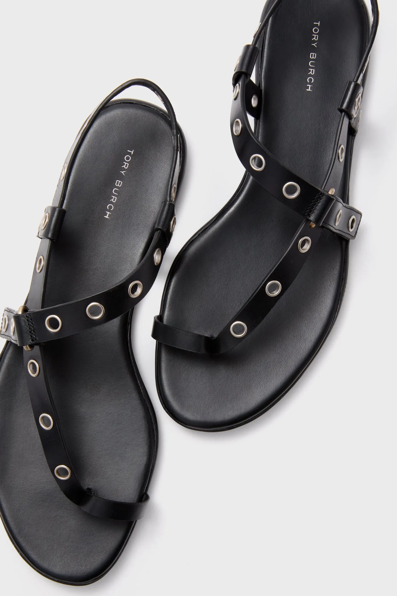Perfect Black Eyelet Thong Sandal