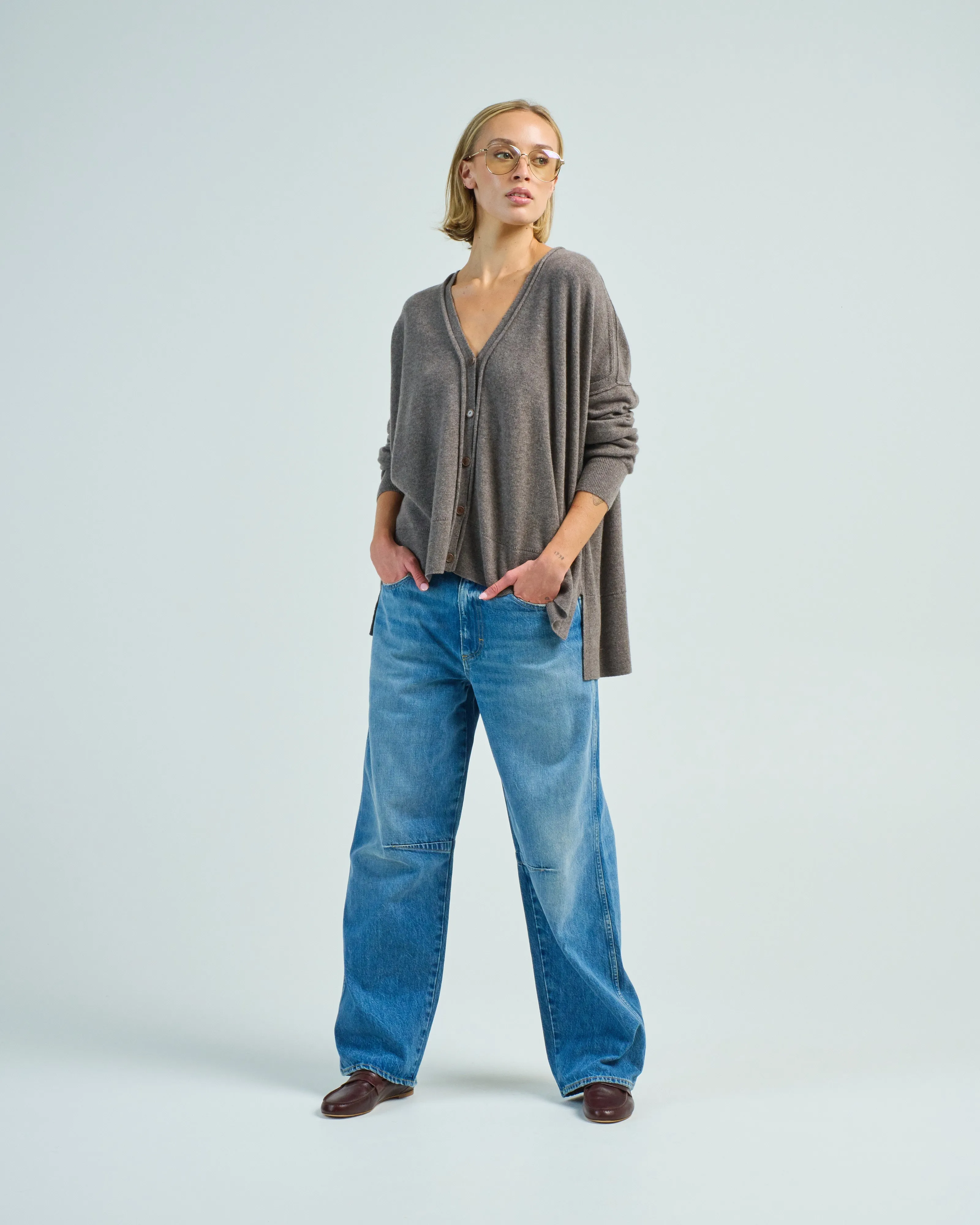 pointelle cardigan