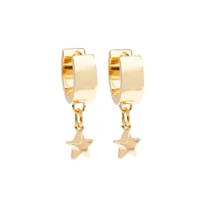 Puffy Star Earrings in Gold