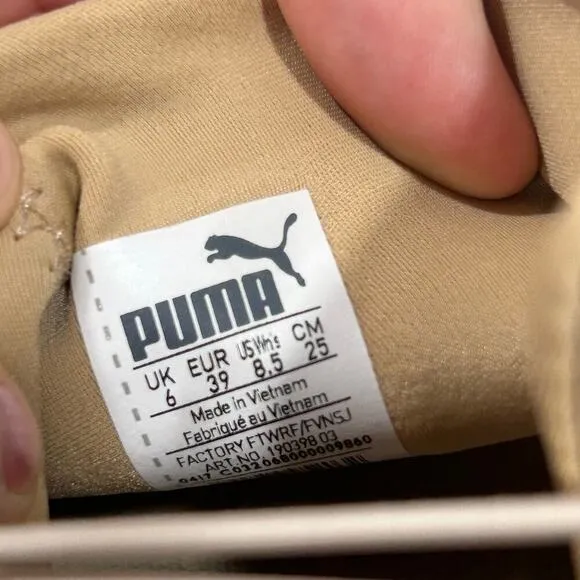 PUMA Fenty by Rihanna Hi Ignite Lace Up Sneakers Wmn Size 8.5 Sesame
