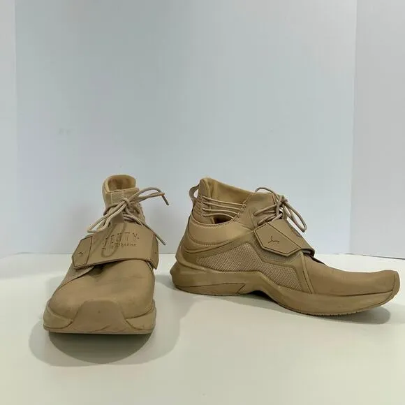 PUMA Fenty by Rihanna Hi Ignite Lace Up Sneakers Wmn Size 8.5 Sesame