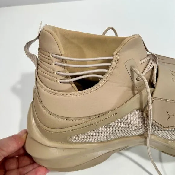 PUMA Fenty by Rihanna Hi Ignite Lace Up Sneakers Wmn Size 8.5 Sesame