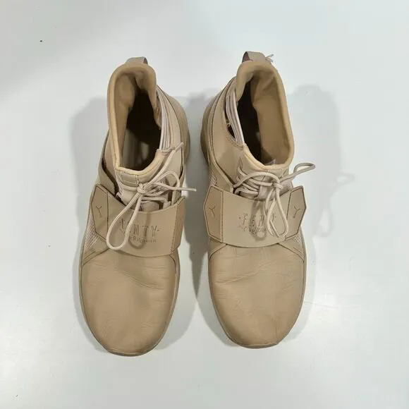 PUMA Fenty by Rihanna Hi Ignite Lace Up Sneakers Wmn Size 8.5 Sesame