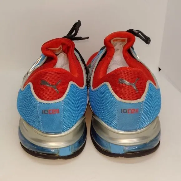 PUMA Sport Lifestyle Mens Pre-owned Red/Blue/Gray Sneakers - sz. 13