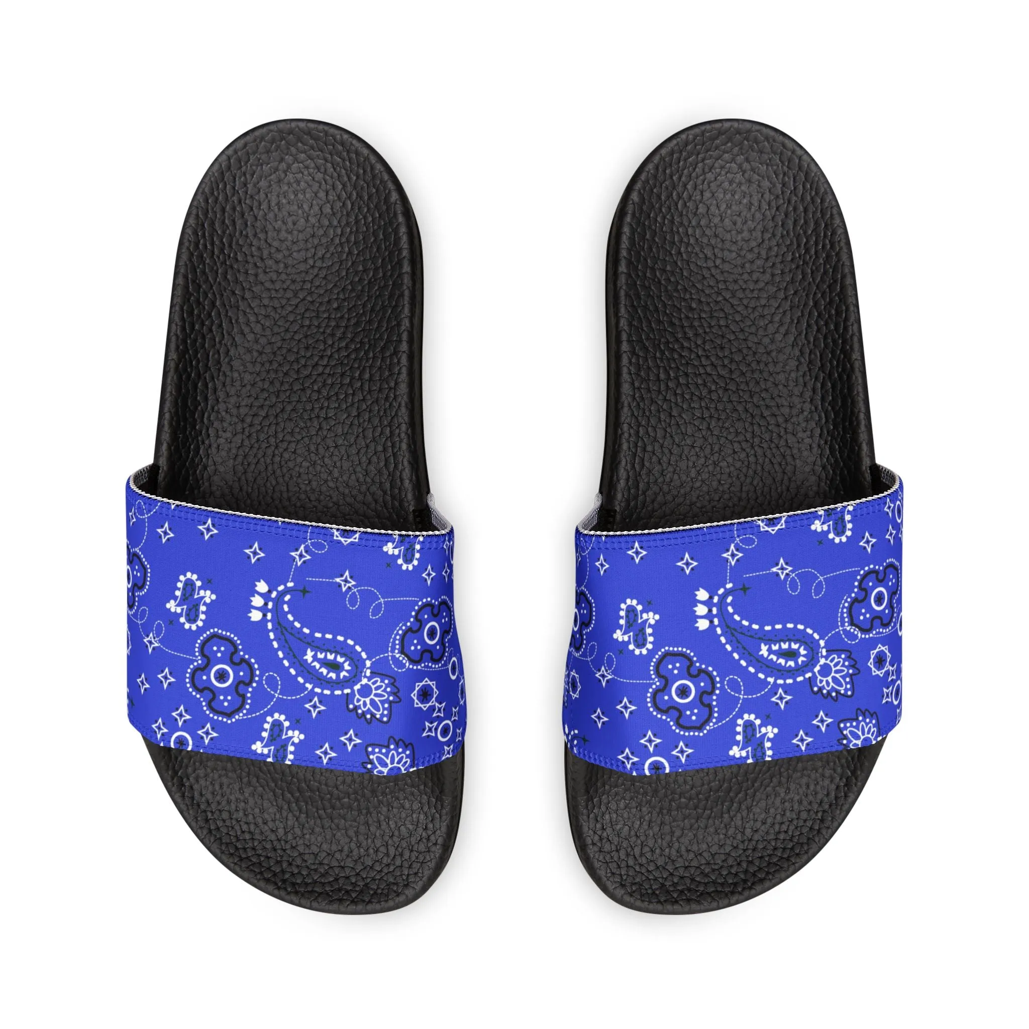 "Blue Paisley Bliss" Men's Beach Sandals