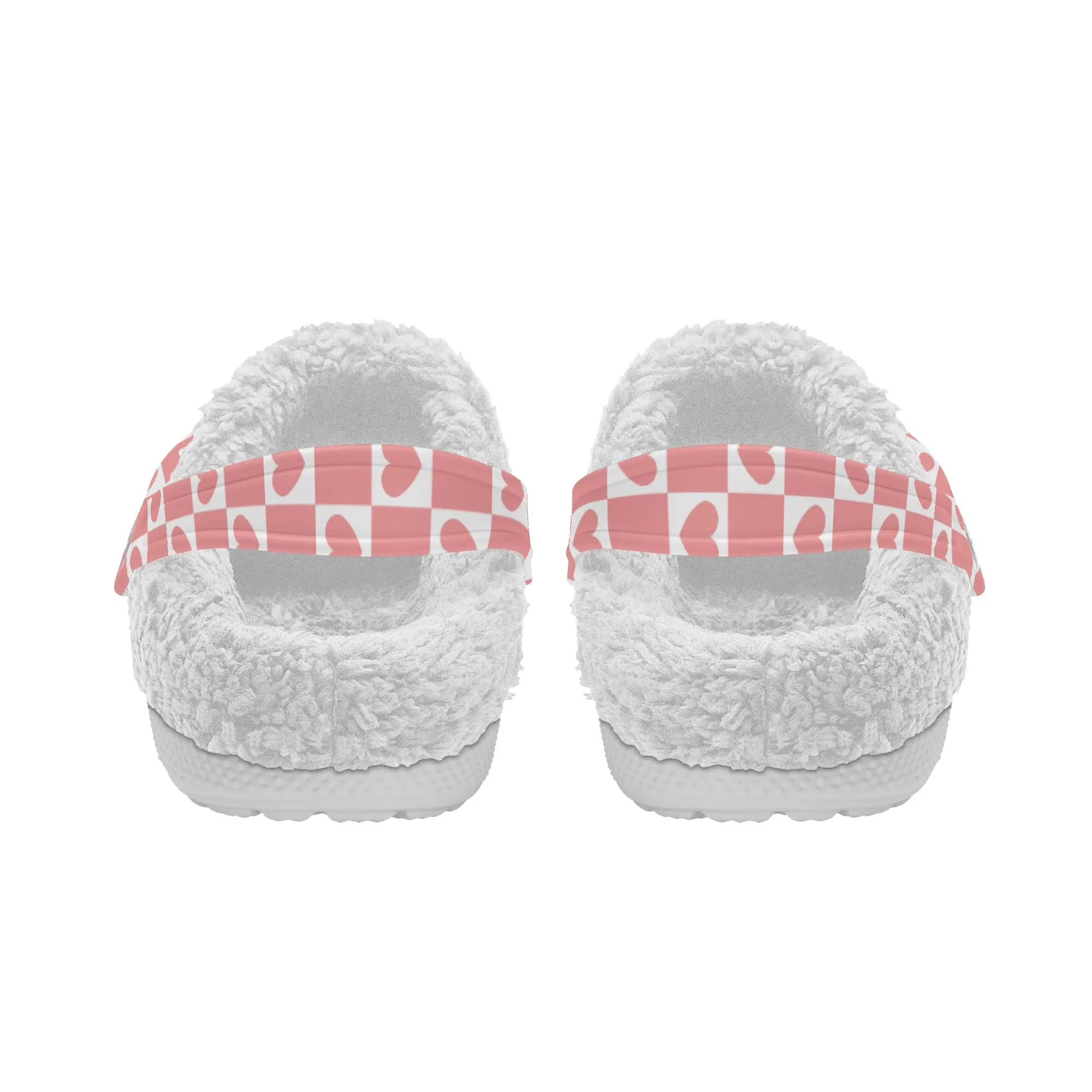 Retro Love & Hearts | Fleece-Lined Clog Slippers - Cozy, Versatile & Made for Everyday Comfort