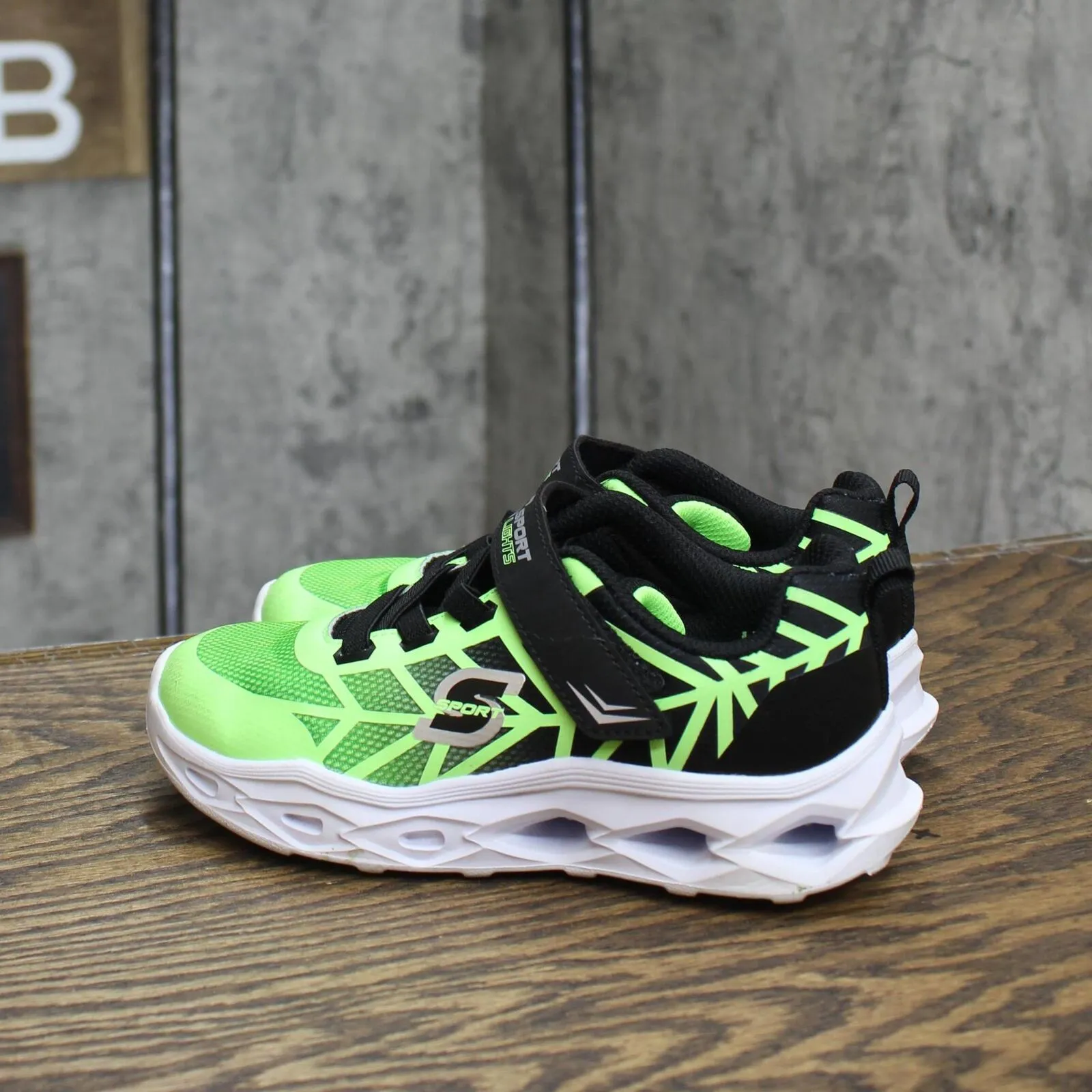 S Sport By Skechers Toddler Jayden Strap Sneakers 89519416 Lime Green 12T