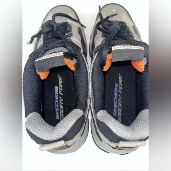 Skechers Sport Vigor NWOB 2.0 Gray &amp; Orange Memory Foam Men’s Size 8 SN51241