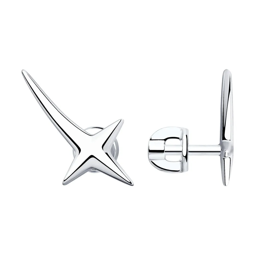 SKLV by SOKOLOV -Falling Star Silver Stud Earrings